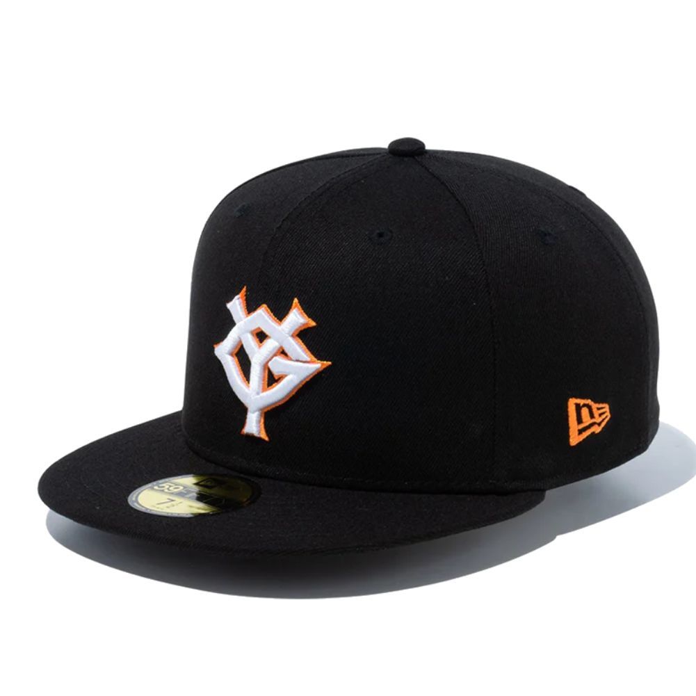 ニューエラ 59FIFTY 読売ジャイアンツ ブラック ホワイト オレンジ1個 New Era 5950 NPB YOMGIA YG BLK|WHT|ORG GIA 25J 1pc