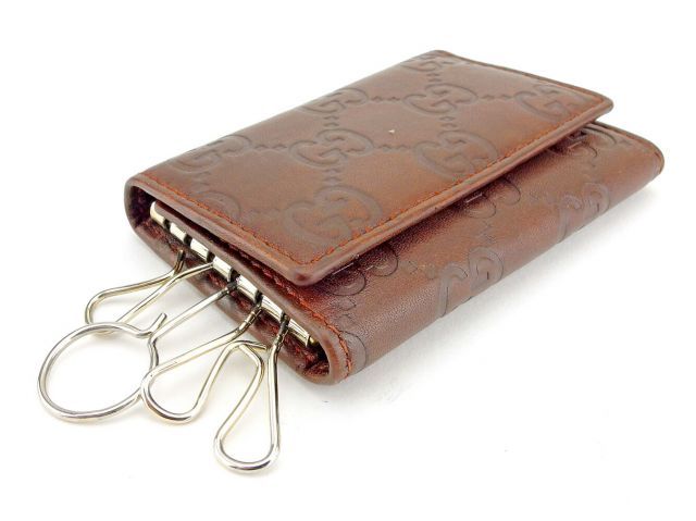 【極美品】Gucci グッチ キーケース キャンバス ブラウン グッチ キーケース レディース GUCCI 127048 KY9IG 9773 METAL