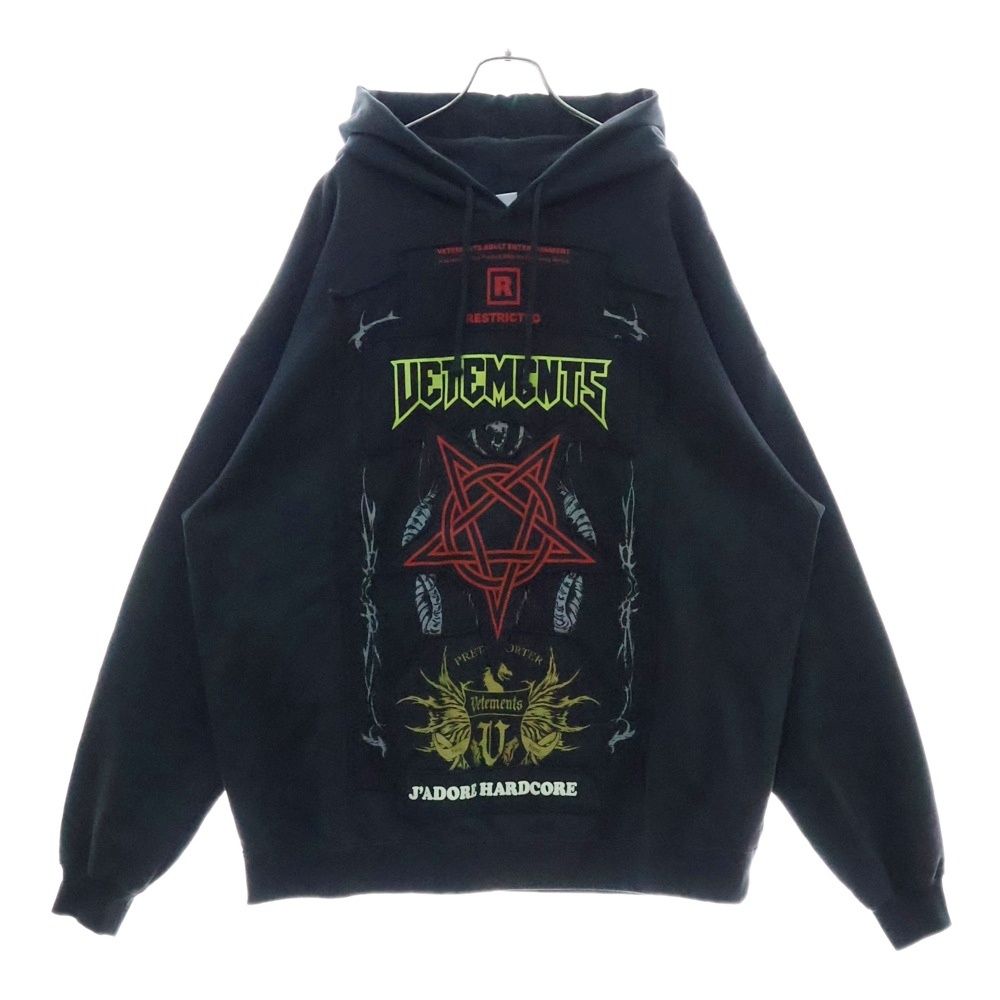 VETEMENTS (ヴェトモン) 21AW HARDCORE PATCHED LOGO HOODIE