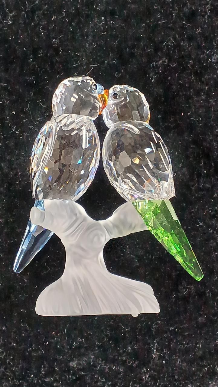 SWAROVSKI 置物 セキセイインコ SWAROVSKI Budgerigar Figurine
