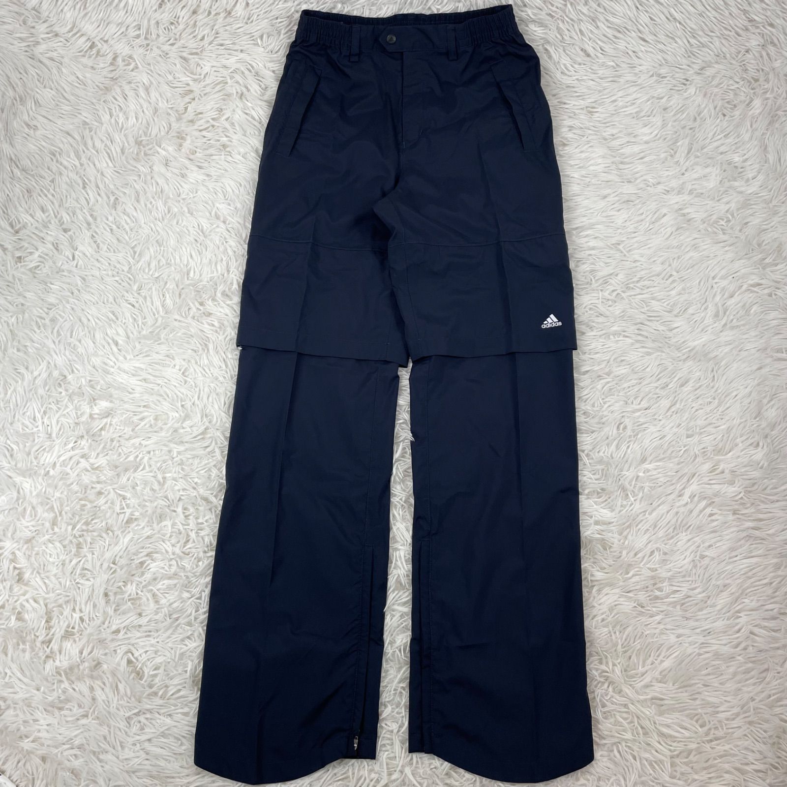 adidas レインウェア climaproof ドット柄 ゴルフウェア 2way 袖脱着 ジップアップジャケット パンツ 保存袋 LLC-HASEGAWATOSO_COM