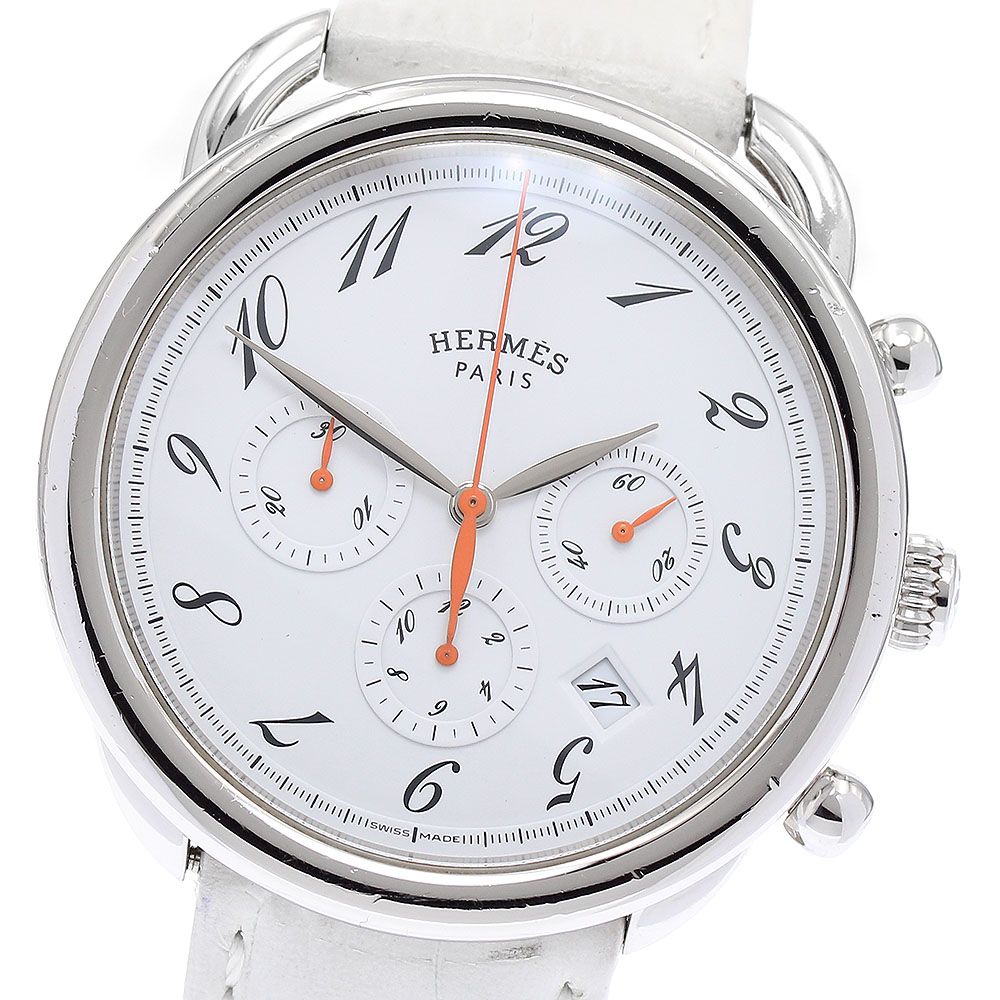 エルメス HERMES AR4.910 アルソー クロノグラフ 自動巻き メンズ_  
