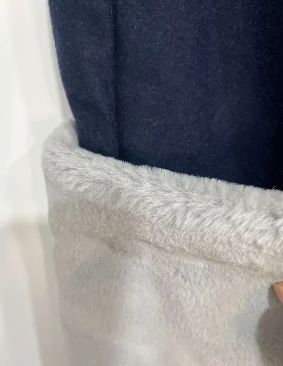 Atelier Nain アトリエナイン ウール ファー ロング丈ワンピース S