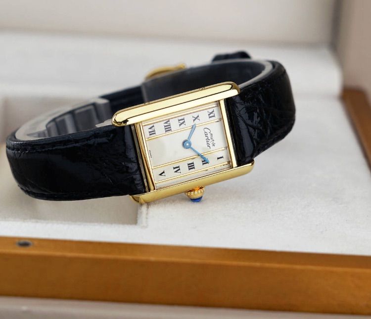 美品 カルティエ マスト タンク ゴールドライン ローマン SM Cartier ...