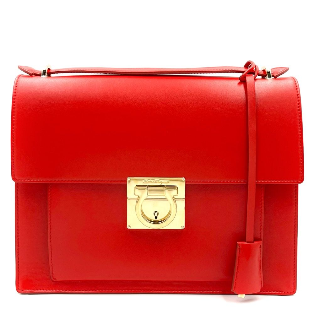 値下中 美品 ferragamo フェラガモ ビジネスバッグ ガンチーニ 本革