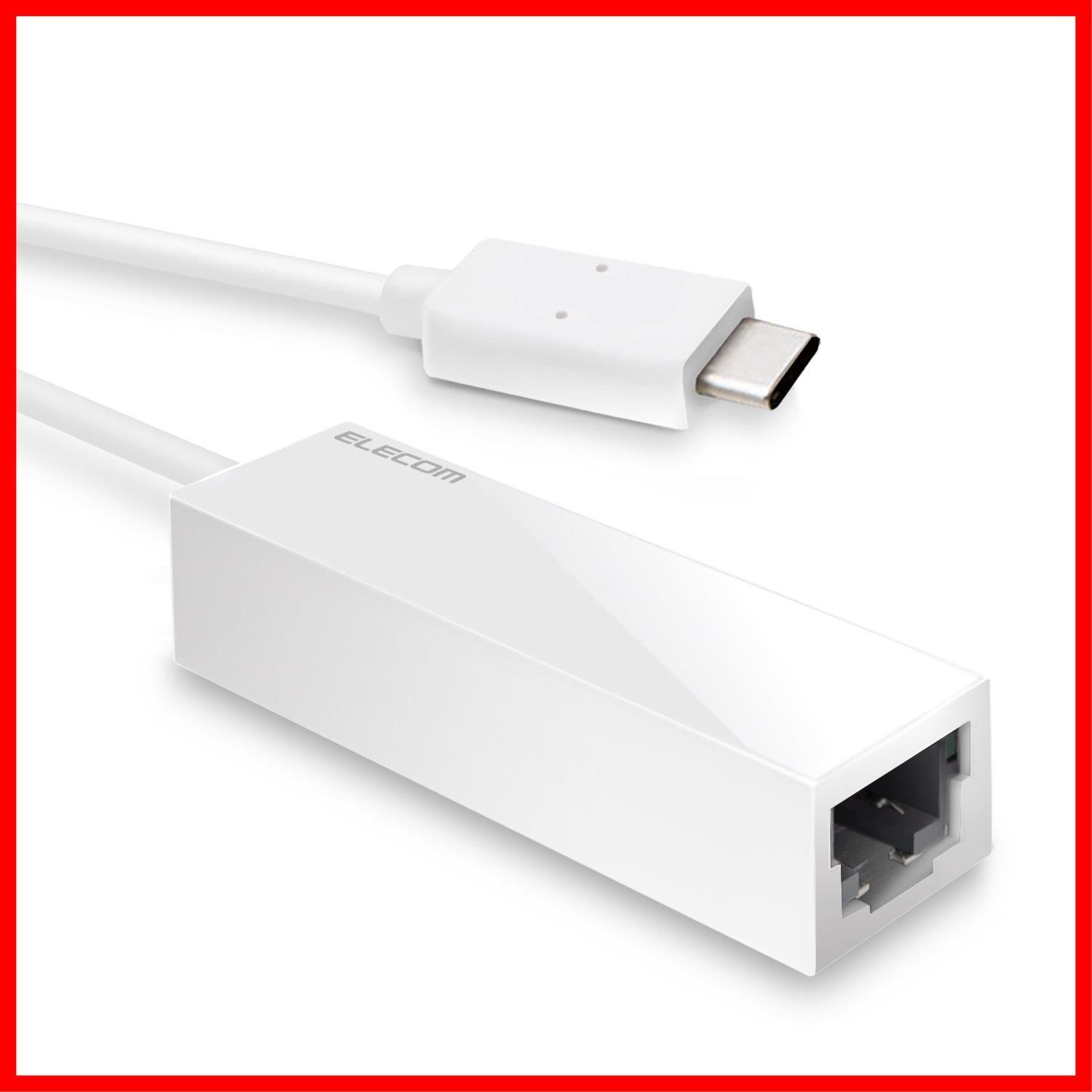 【人気商品】エレコム 有線LANアダプター USB3.1 Gen1 (USB3.0) Type-C USB-C→RJ45 変換アダプター ギガビット 【Windows 10/8.1/7、Mac 10.15/10.14/10.13対応】 ホワイト EDC-GUC