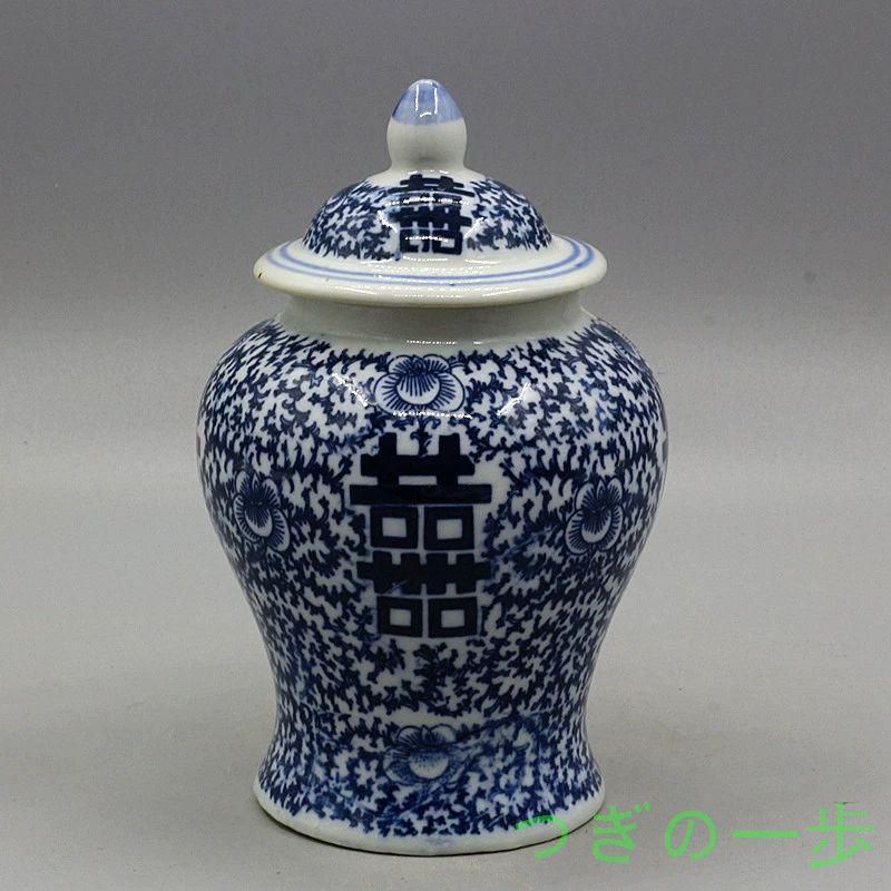 景徳鎮 陶磁器 喜字将軍缶茶筒 装飾品 工芸品 置物 - メルカリ