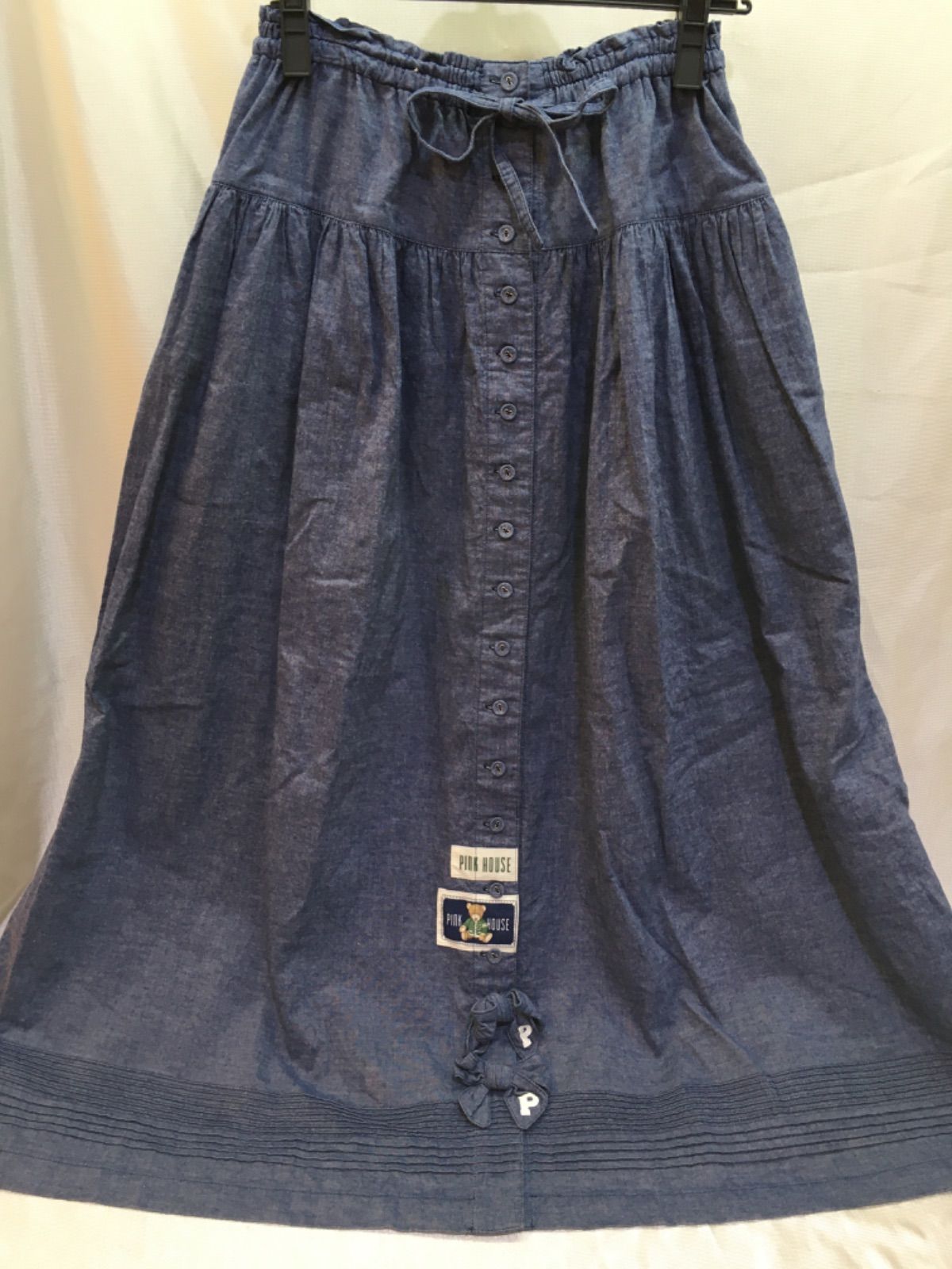 【美品】ピンクハウス ネーム使いティアードスカート ロングスカート 中古・古着通販】PINK HOUSE (ピンクハウス) パッチワークギンガム