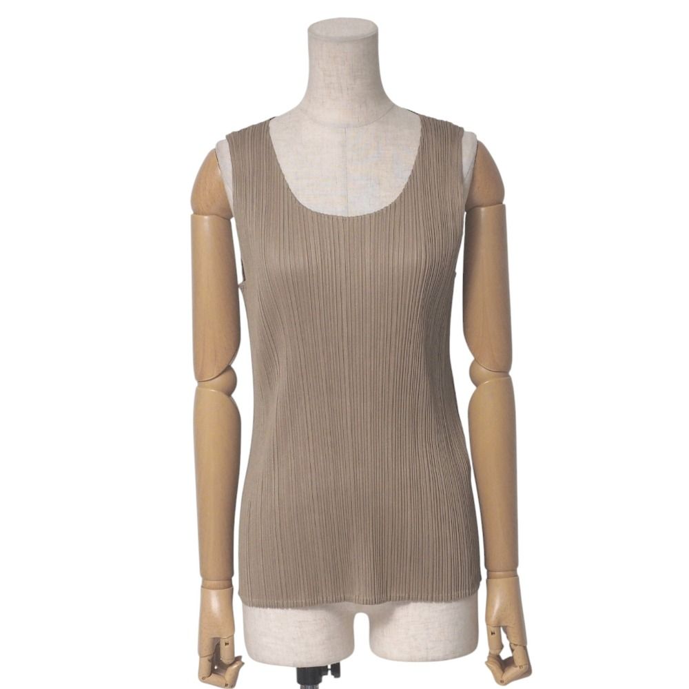 PLEATS PLEASE ISSEY MIYAKE プリーツプリーズ イッセイミヤケ カットソー サイズF プリ―ツ トップス ノースリーブ ブランド古着 20250513|RA4783