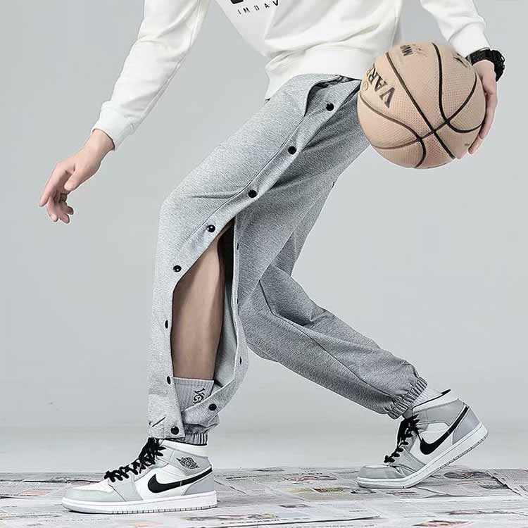 サイドボタン全開 ジャージパンツ スウェットパンツ メンズ