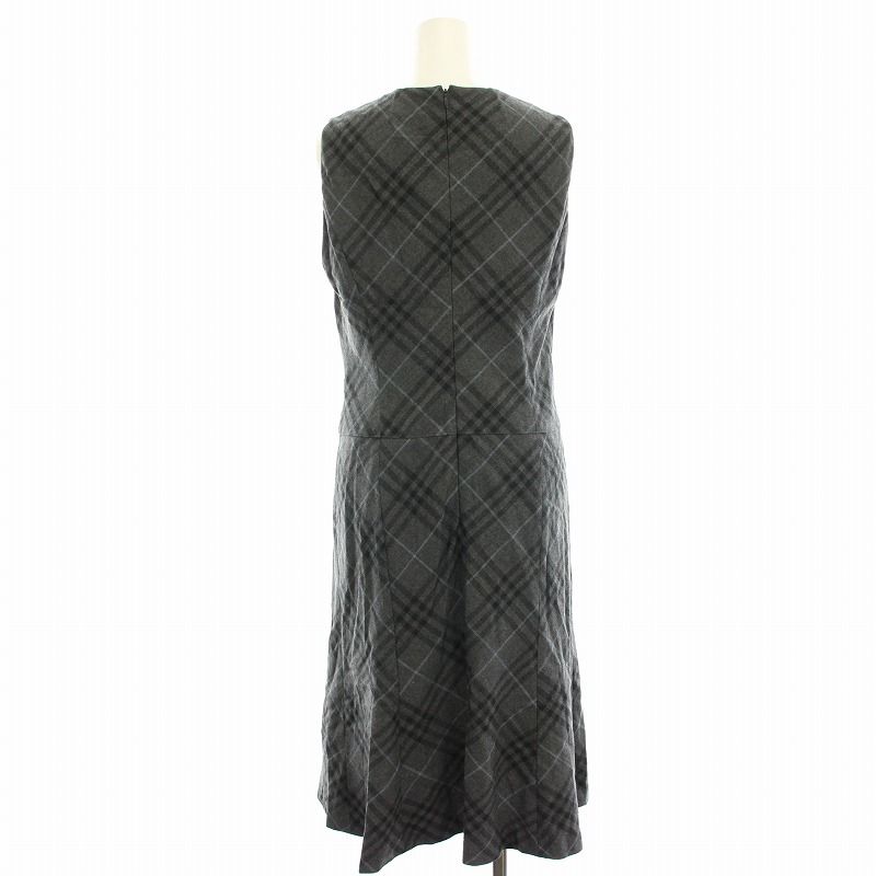 バーバリー ロンドン BURBERRY LONDON ワンピース ノースリーブ ウール 