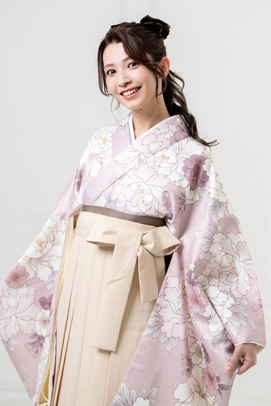 新作 着物ジェンヌ 卒業式 袴3点セット 卒業式 チェック柄 袴 