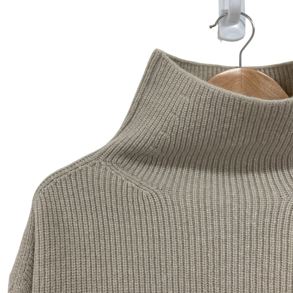 23AW MUSE Deuxieme Classe ミューズドゥーズィエムクラス BLANC アゼ タートルネック ニットプルオーバー ベージュ レディース 古着