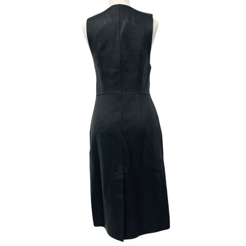 エルメス HERMES アウター 鹿革 ブラック ロングベスト ジレ セリエボタン