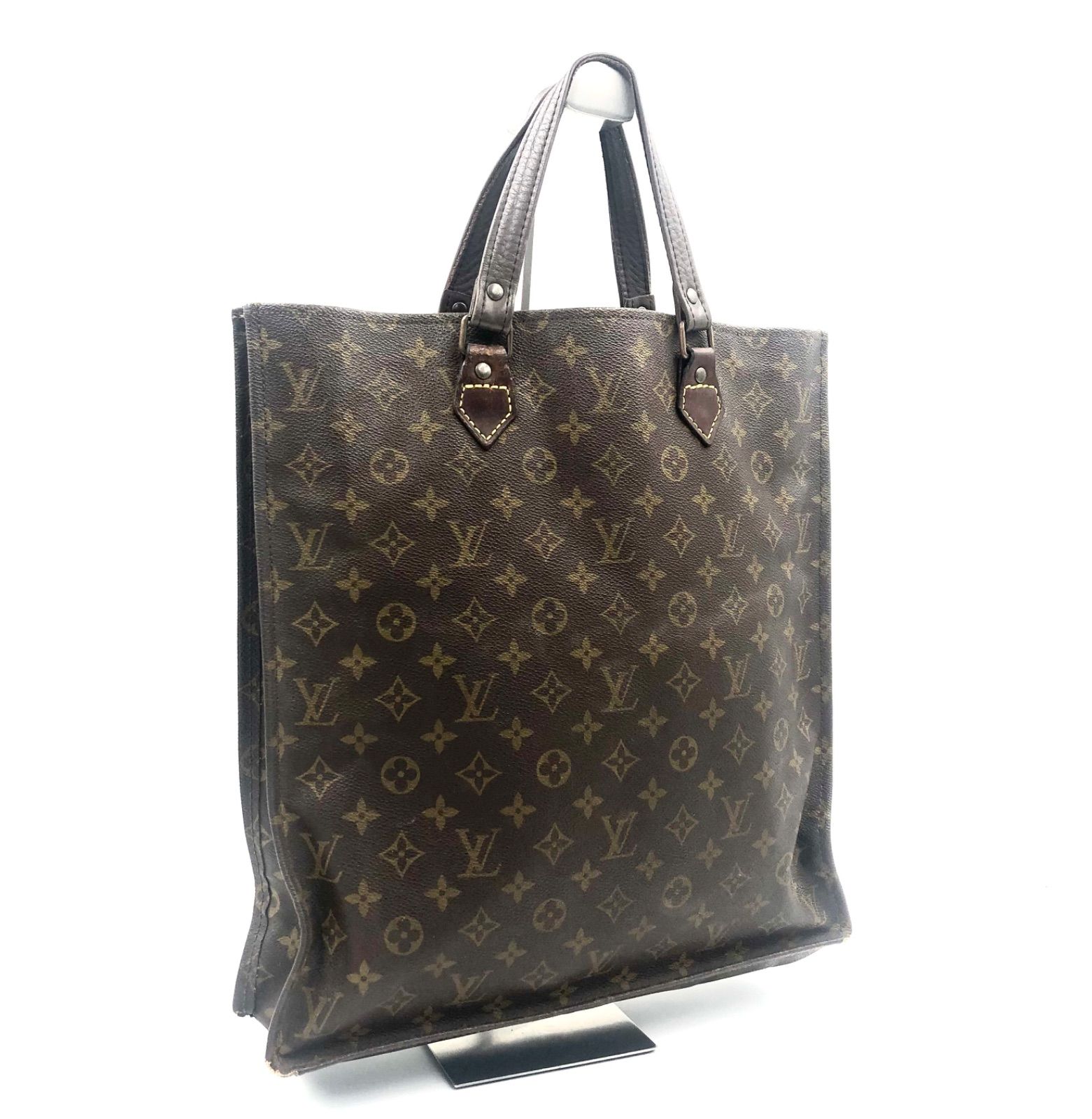 鑑定済】ルイヴィトン エピ サックプラ トートバッグ スクエア 黒