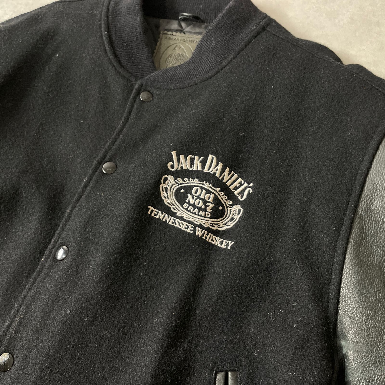 golden bear×Jack Daniel's スタジャン スタジャン⁄L⁄ウール⁄BLK
