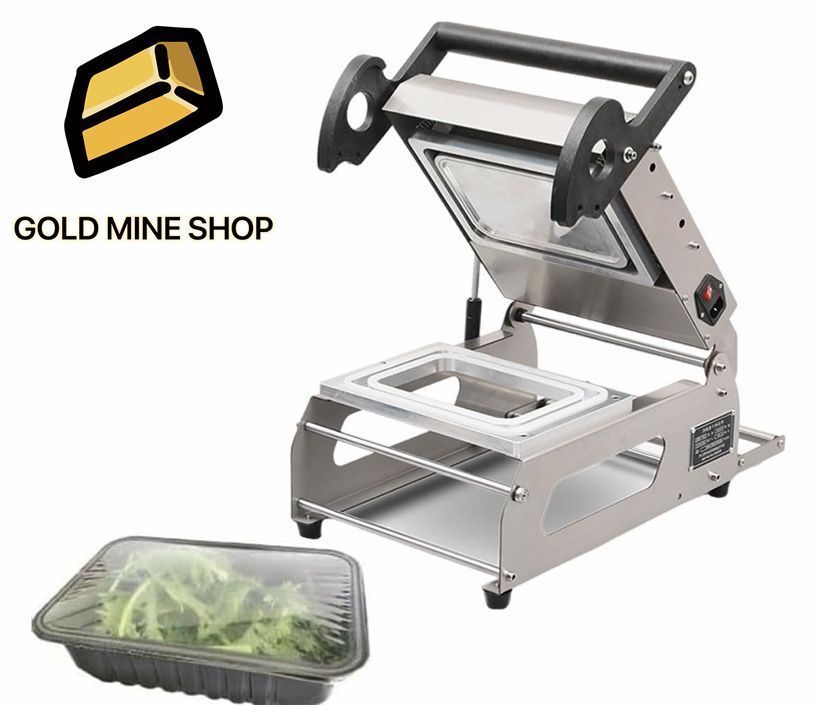 卓上食品シール機 600W ハンドプレステイクアウトボックス包装機 7~8回|分 正方形食品ボックスシーラー ケーキ 弁当 蜂蜜 果物 ス