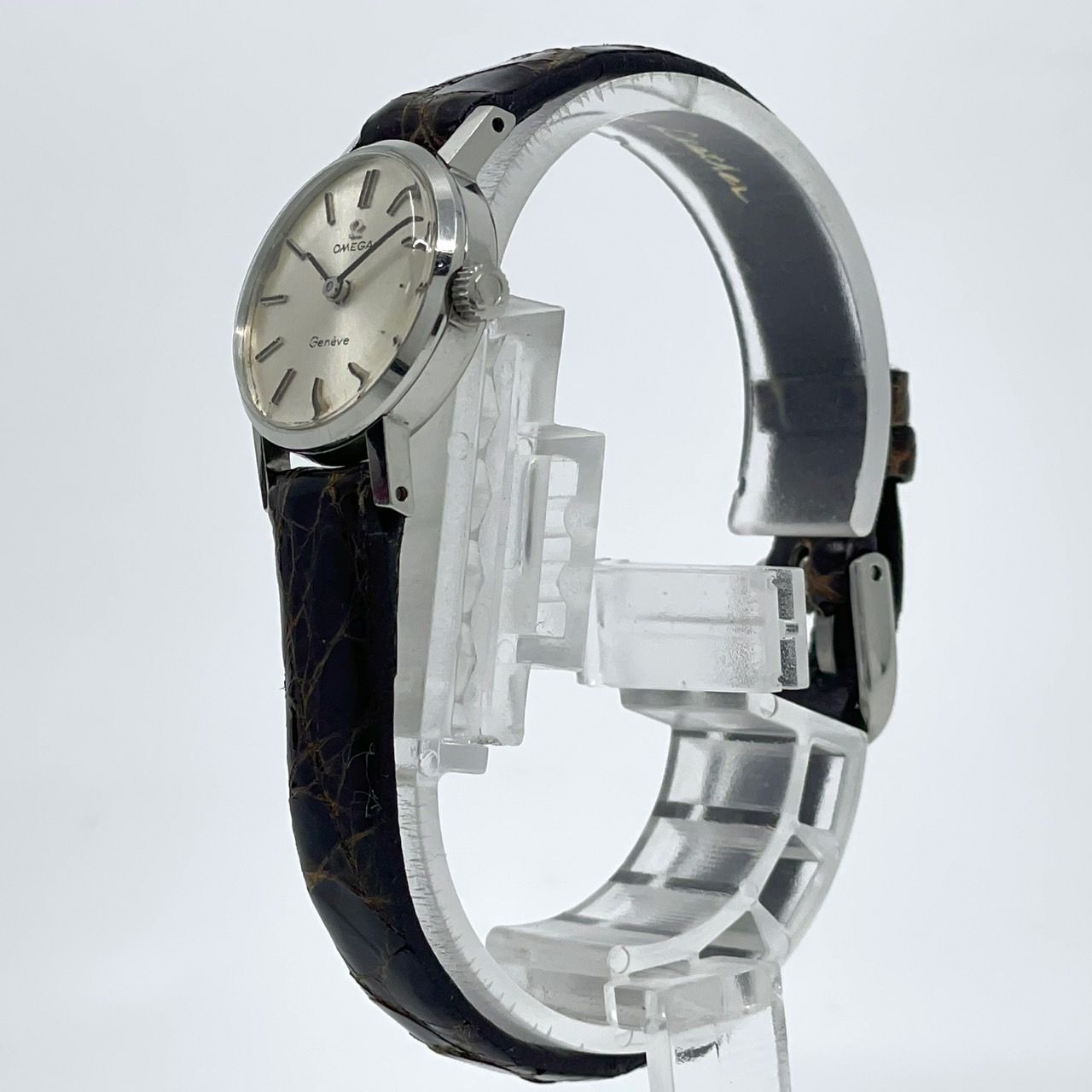 OMEGA 自動巻き 腕時計 シルバー　ジュネーブ　レディース オメガ ジュネーブ シルバーダイアル 手巻き レディース