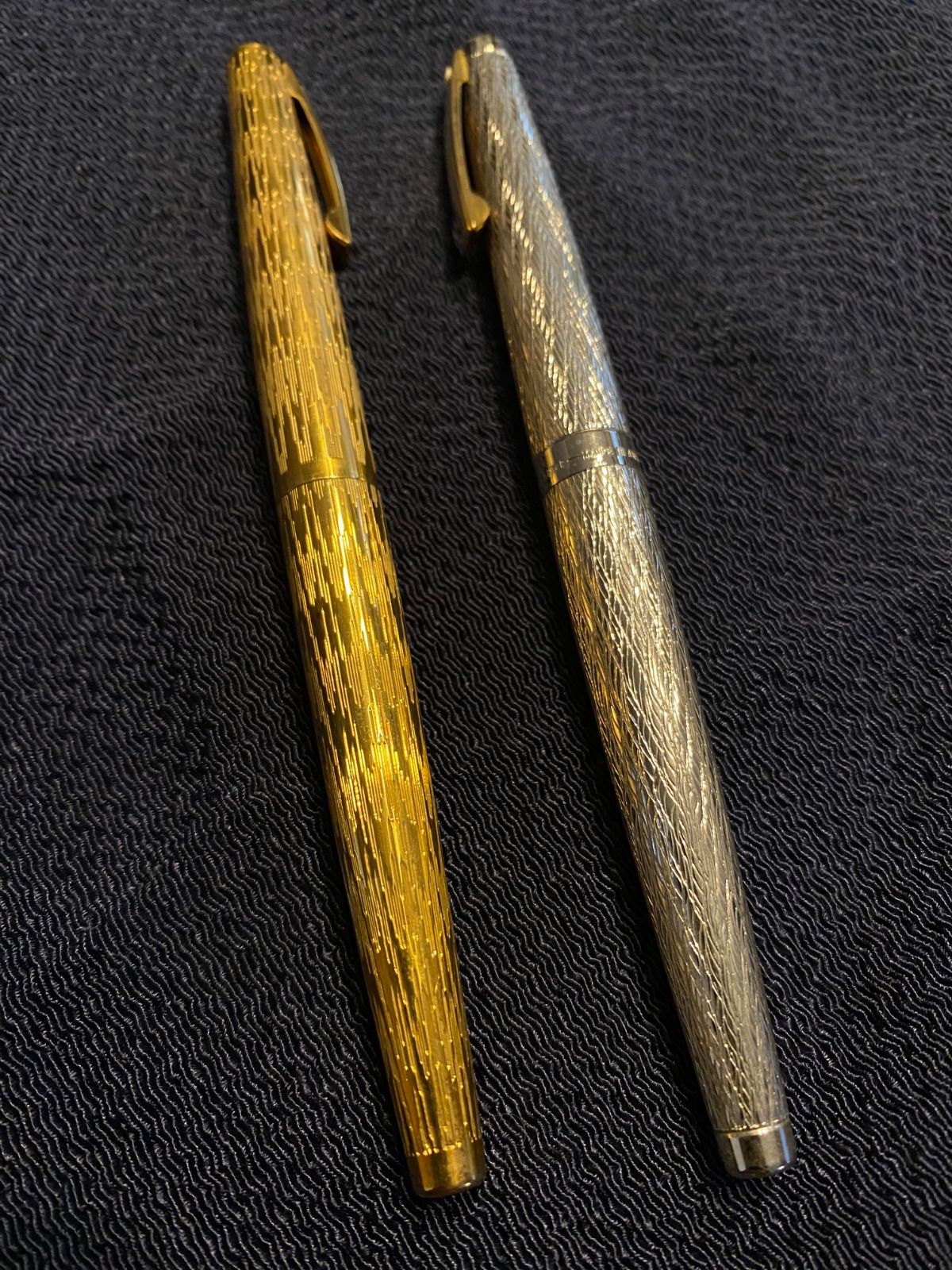 万年筆 Sheaffer シーファー Lady Sheaffer レディーシーファー 万年筆2本セット MADE IN AUSTRALIA オーストラリア製 14K 14金刻印あり ゴールドカラー シルバーカラー ヴィンテージ ケース付き 万年筆 SA32