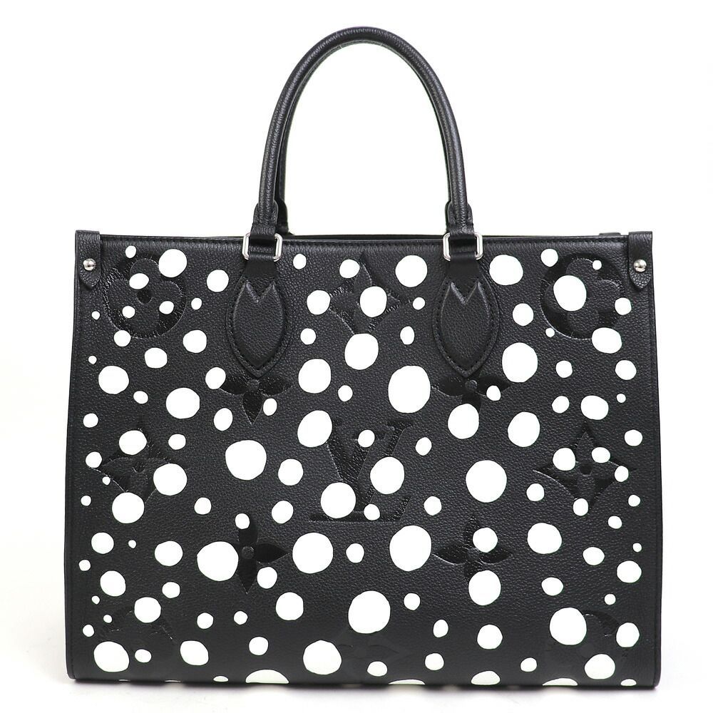 期間 10 30まで ルイヴィトン LOUIS VUITTON M46389 LV×YK オンザゴーMM モノグラムアンプラント インフィニティ ドット 草間彌生 コラボ Aランク