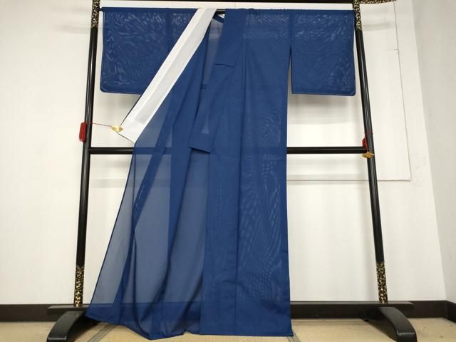 平和屋着物＊夏物 色無地 絽 紺青色 洗える着物 ♥ AABB8635st USTAUSTRALIA_COM_AU