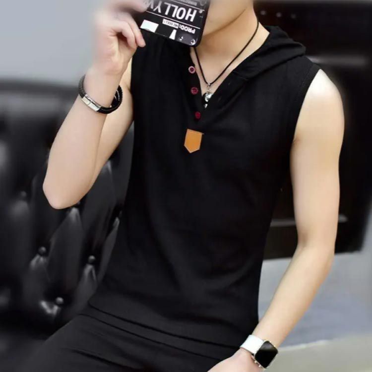 BODYLINE ノースリーブパーカー BODYLINE ノースリーブパーカー 送料無料 フード付ベスト タンク