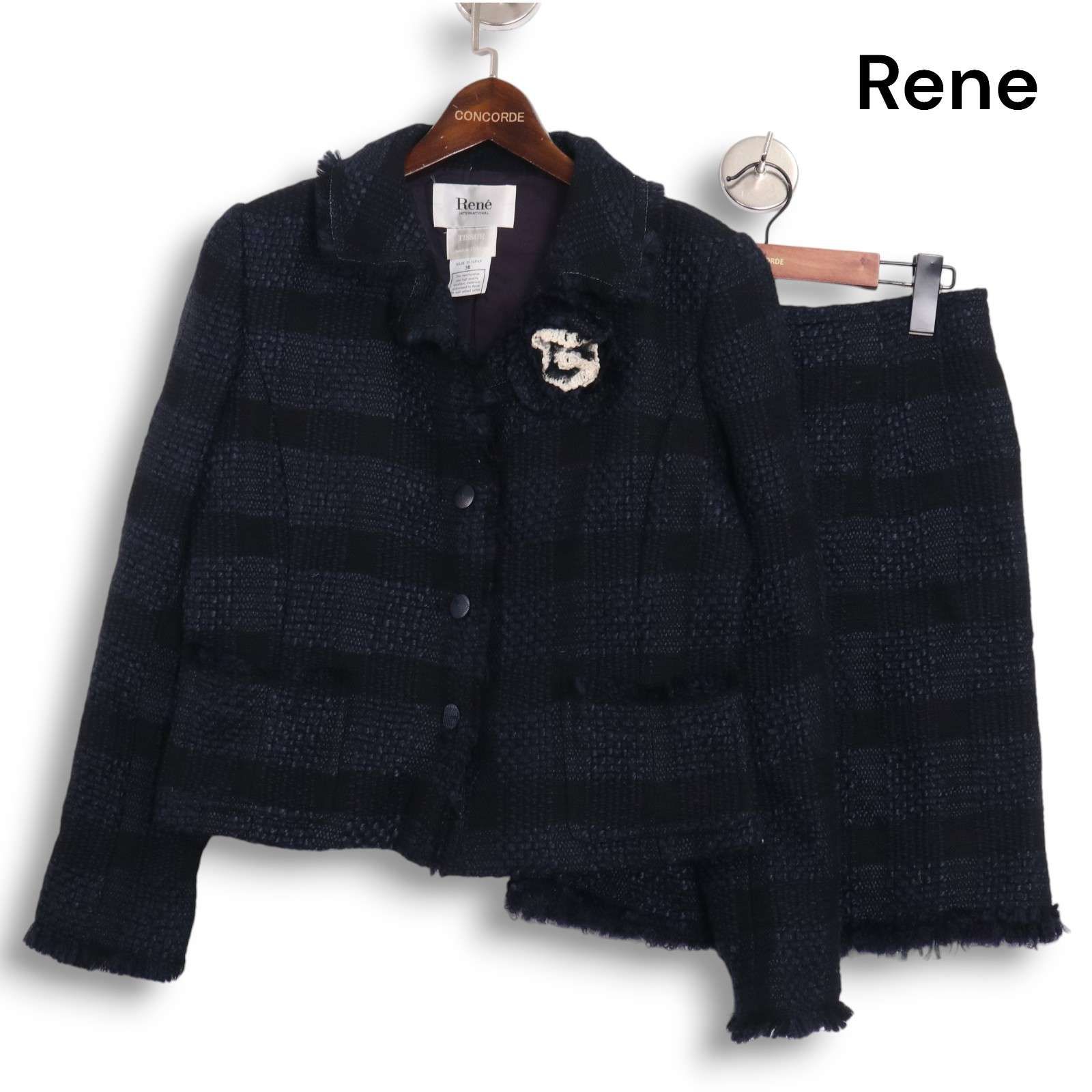 Rene ルネ 秋冬 伊製 TISSUE生地♪ ツイード ジャケット
