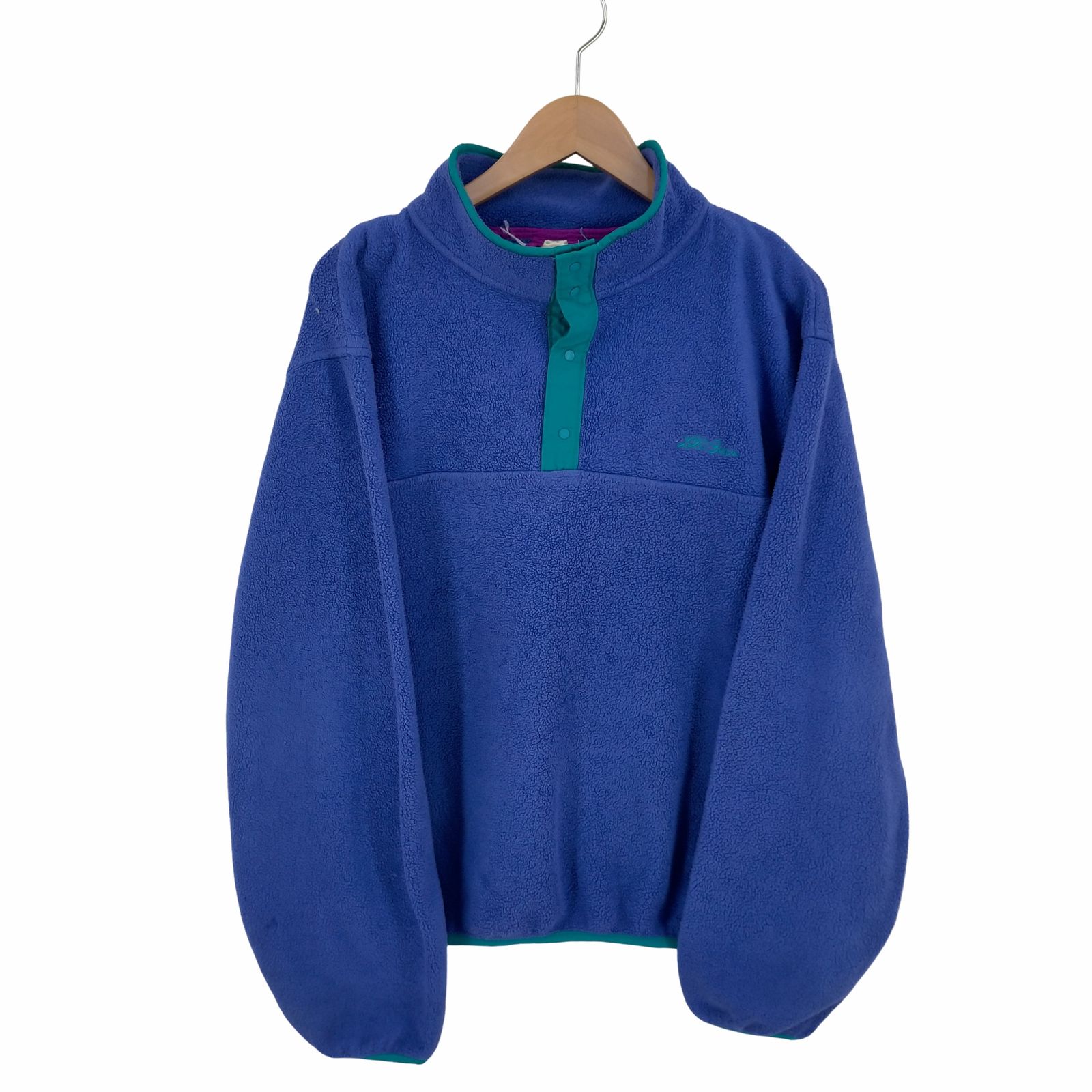 エルエルビーン L.L.Bean 筆記体ロゴ刺繍 ハーフスナップ プル エルエルビーン L.L.Bean 筆記体ロゴ刺繍 ハーフスナップ プル