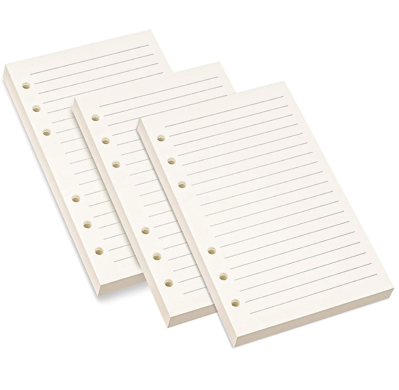 数量 リーフ ビジネス手帳 リフィル用紙 横罫 詰め替え用紙 A 厚型 バイブル バインダー用 6 ルーズリーフ用 6穴 システム手帳リフィル 3冊 手帳リフィル