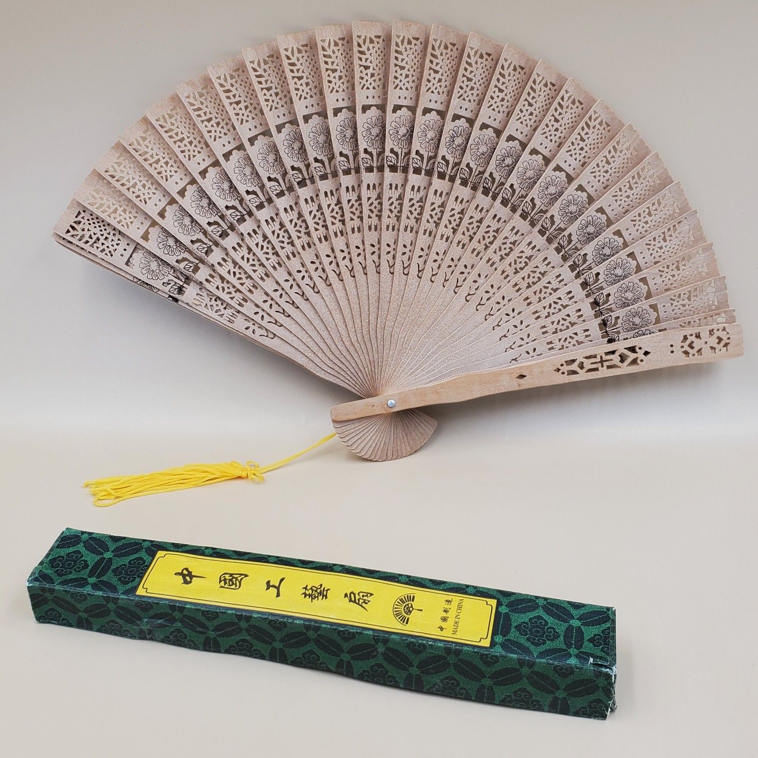 中国工藝扇扇子透かし彫り2点セット-中古 mt2 16インチ 700 4本