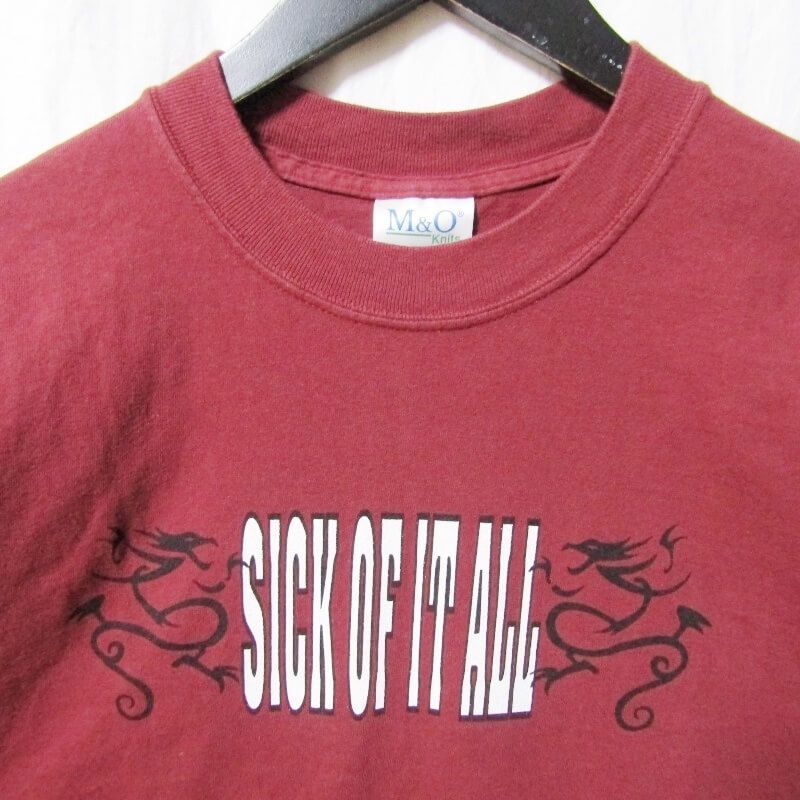 ヴィンテージ バンドTシャツ シックオブイットオール SICK OF IT ALL ニューヨークハードコア NYHC M&O Knits バーガンディ XL 27108869 - メルカリ ヴィンテージ バンドTシャツ シックオブイットオール SICK OF IT ALL ニューヨークハードコア NYHC M&O Knits バーガンディ XL 27108869 - メルカリ