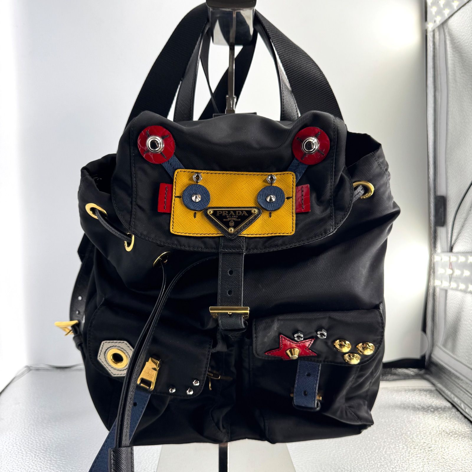 PRADA テスート ロボット ナイロン×レザー バックパック|リュック マルチ