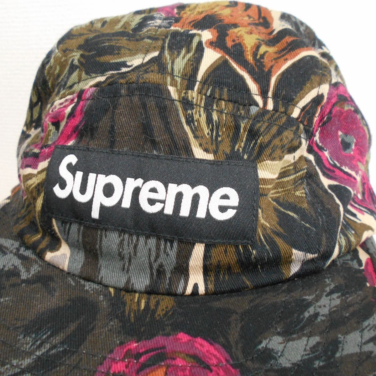 美品　シュプリーム　キャップ　Supreme Camp Cap花柄 Supreme SUPREME/シュプリーム PAINTED FLORAL CAMP CAP 花柄