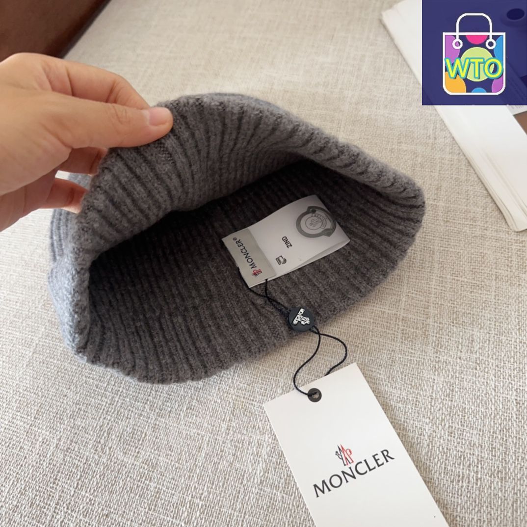 MONCLERウールフリース帽子グレー｜ ｜