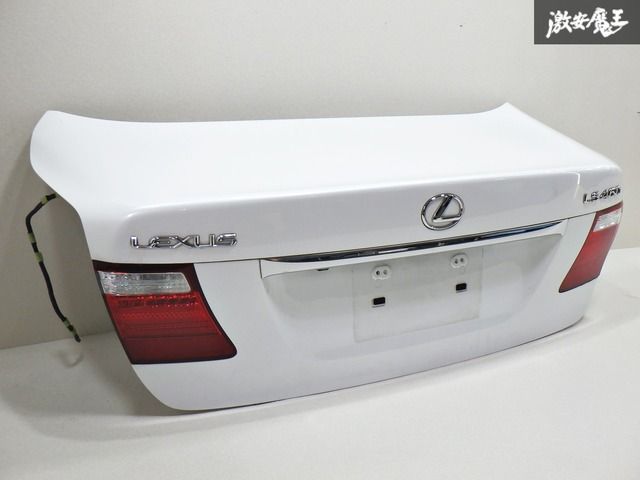 レクサス純正 USF40 LS LS460 前期 リア トランク 内側テール付き 070 ホワイトパールクリスタルシャイン 棚