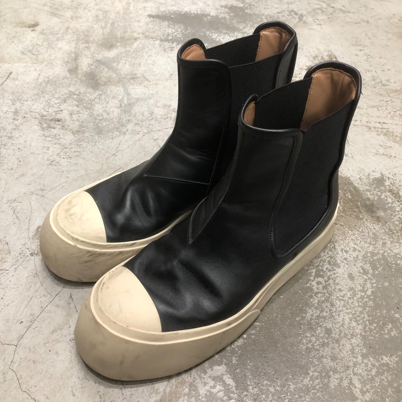 MARNI レザー チェルシー ブーツ スニーカー マルニ 41 88165A1 MARNI レザー チェルシー ブーツ スニーカー マルニ 41 88165A1