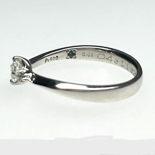 値下げ！KUMIKYOKU 組曲 ダイヤ リング Pt900 1Pダイヤモンド0.163ct  