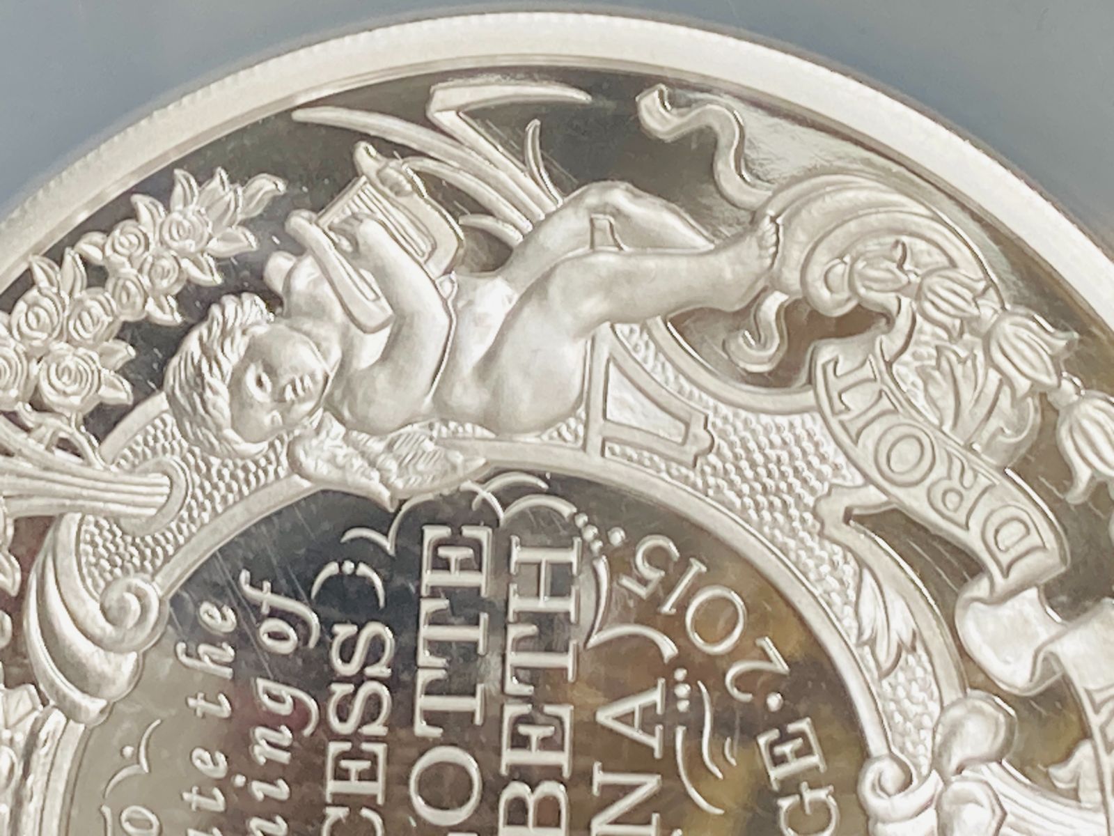 2015 イギリス シャーロット王女 洗礼記念 10ポンド 銀貨 2015