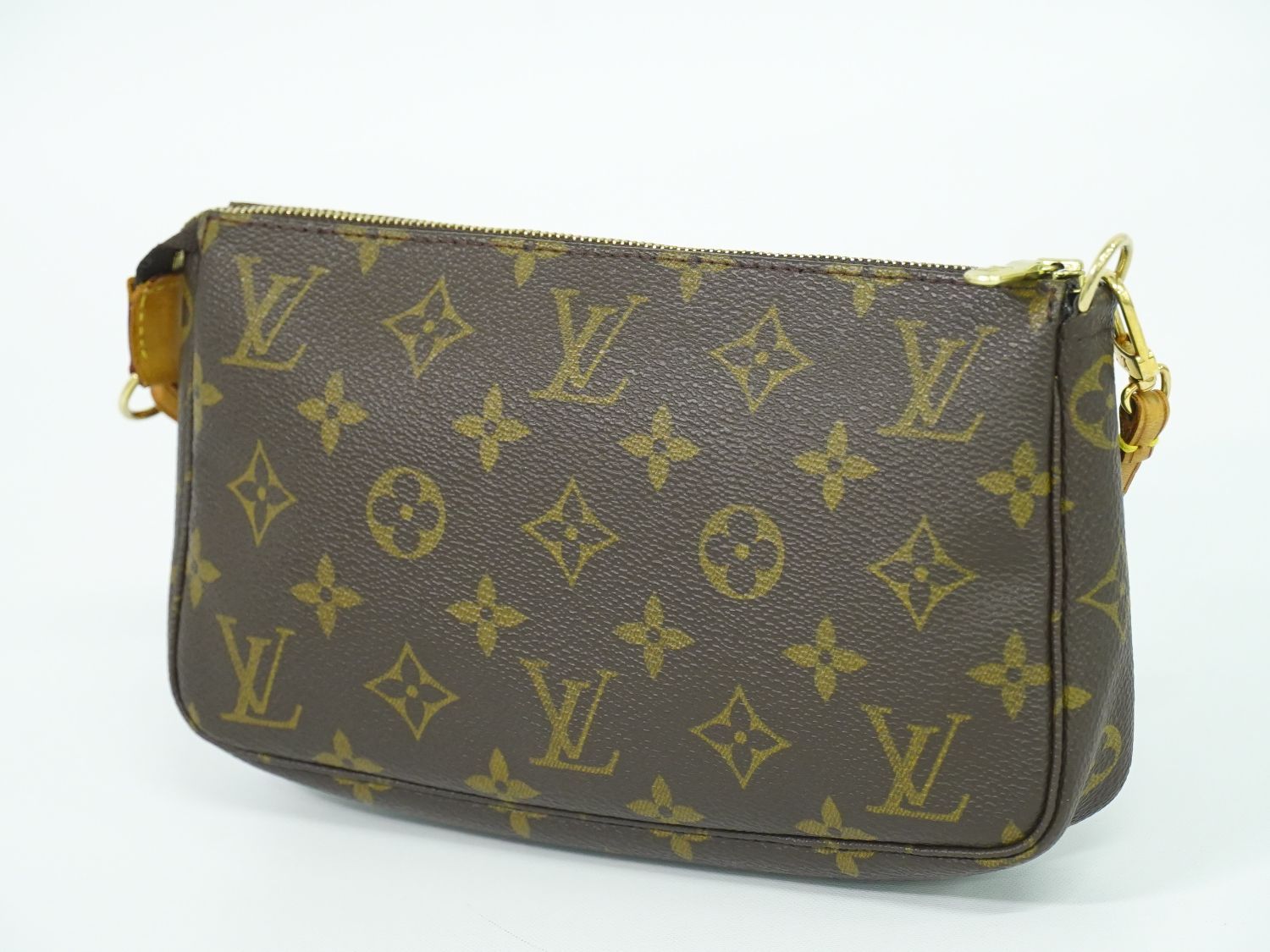 本物 ルイヴィトン LV LOUIS VUITTON ミニ ポシェットアクセソワール ダミエエベヌ ハンドバッグ ポーチ ブラウン N58009  ほろ苦く