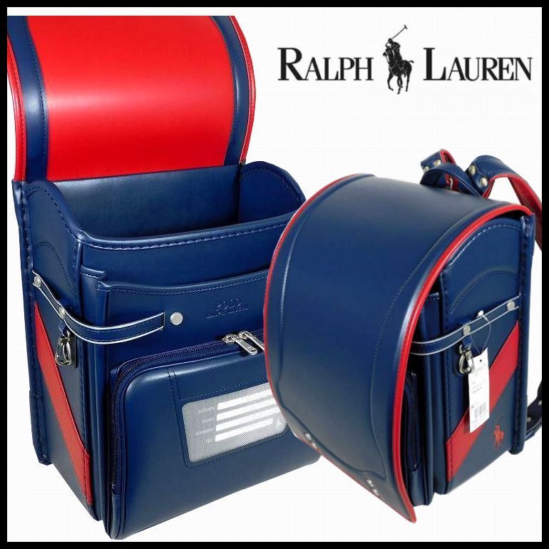 ラルフローレン ランドセル 男の子用 紺x赤 A4フラット スポーツコレクション 定価88 000円 POLO RALPH LAUREN