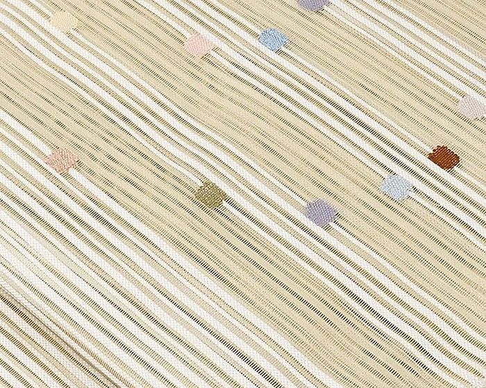 きもの翔鶴] 夏帯 名古屋帯 絽綴れ 正絹 仕立て上がり 横段 丸 夏八寸