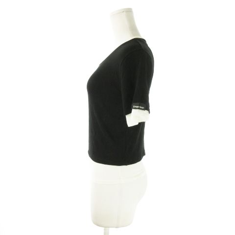 プランクプロジェクト PRANK PROJECT Double Layered Tee 2点セット 半袖Tシャツ クルーネック レイヤード ストレッチ ロゴ 薄手 F 黒 Double Layered Tee - SALE