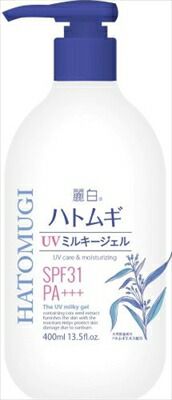 麗白 ハトムギ ＵＶミルキージェル ＳＰＦ３１ ＰＡ＋＋＋ ポンプタイプ 大容量 ４００ＭＬハトＵＶミルキーＧＳＰＦ３１ポンプ大容量４００Ｍ×24点セット ttt 