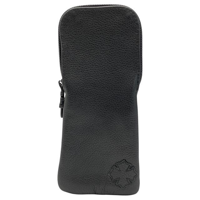 Chrome Hearts クロムハーツ メガネケース アイウェアケース 小物入れ ダガージップ クロスパッチ レザー ブラック