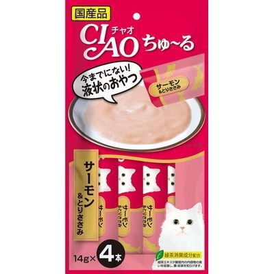 いなば CIAO ちゅーる サーモン＆とりささみ 14g×4本入り 1ケース48袋
