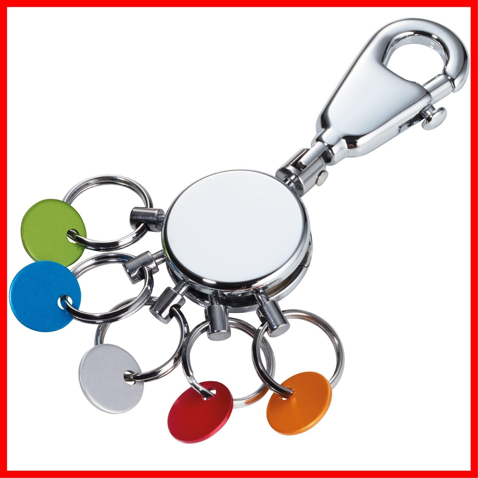 TROIKA トロイカ 5連リングは取り外し マルチキーキーホルダー パテント シャイニー KYR61 CH