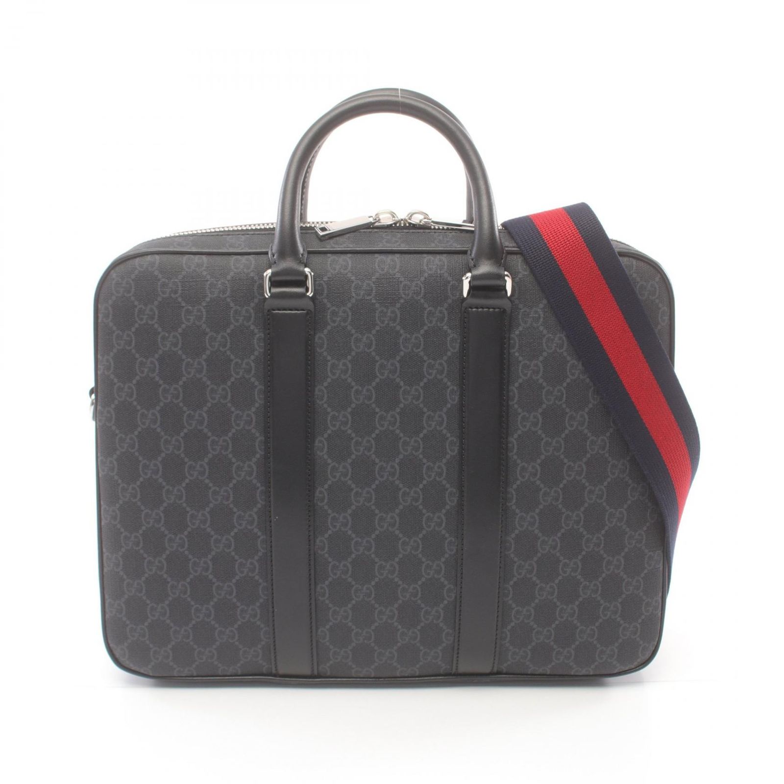 グッチ GUCCI ブリーフケース GGスプリーム 792077FADJA1042 ブラック PVCコーティングキャンバス レザー ブリーフケース メンズ