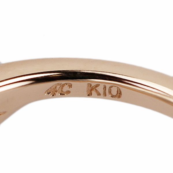 ヨンドシー ダイヤモンド リング K10ピンクゴールド 4℃ ピンキーリング  
