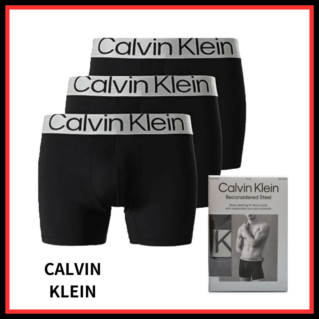 【新品未使用】カルバンクライン CALVIN KLEIN ボクサーパンツ アンダーウェア 下着 NB3075A-7V1-BLACK メンズ ブラック 3枚セット 下着