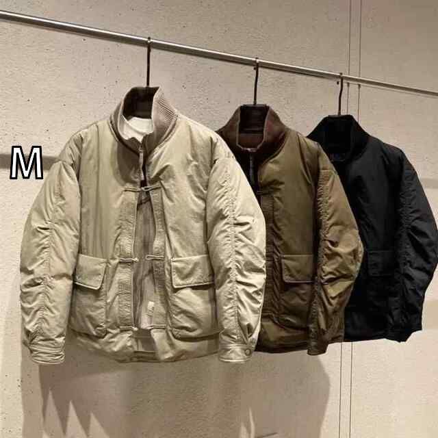 M 秋冬 コーデ メンズ 服 シンプル ファッション オシャレ 大人 かっこいい 大きいサイズ ストリート 紳士服 フェイク ツーピース ニット 襟 90 ホワイトダックダウン ジャケット 冬 プレート ボタン 暖かい